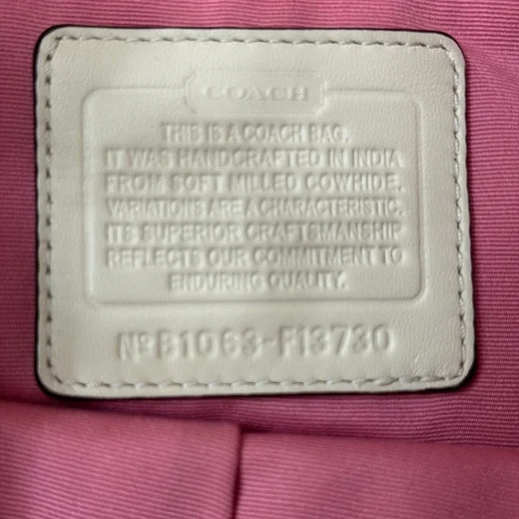 Coach Cream Leather Hobo Bag# F 13730 - Picture 14 of 15